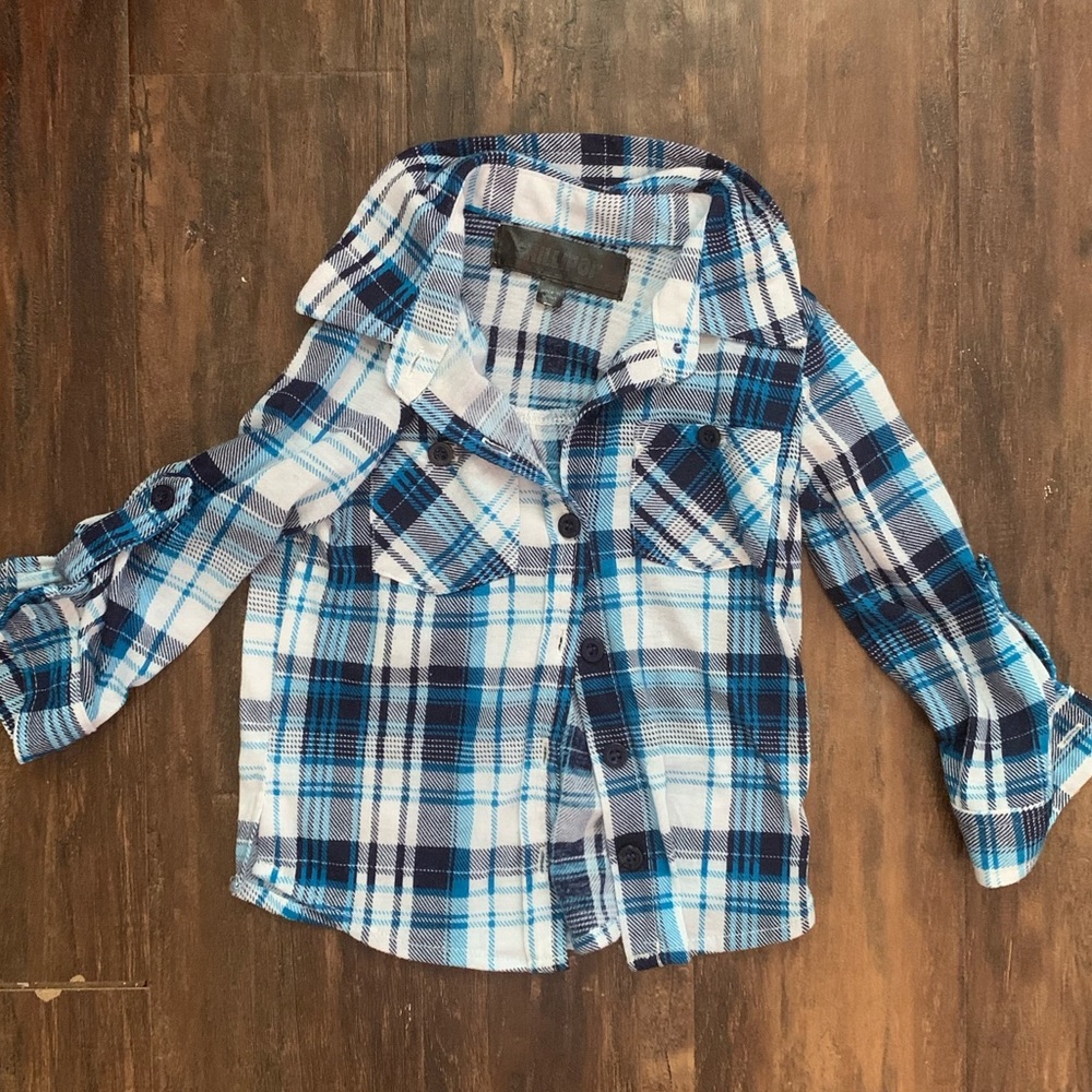 Toddler girls plaid shirt